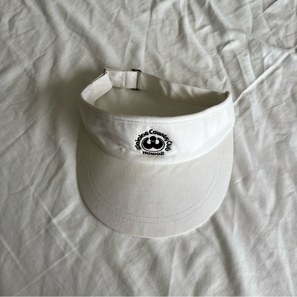 Classic White Embroidered Visor